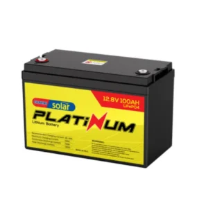 Chloride Solar Platinum 100Ah 12.8V 1.28kWh Lithium Solar Battery CS-1280 SE; Built-in BMS, Over 3,000 Cycles @25°C, 80% DoD, IP65 Rated