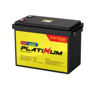 Chloride Solar Platinum 200Ah 12.8V 2.56kWh Lithium Iron Phosphate (LiFePO₄) Solar Battery CS-2560 PSE; Built-in BMS, Over 3,000 Cycles @25°C, 80% DoD, IP65 Rated