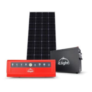 d.light Solar Inverter IMax 10pro With Battery & Solar Panel, Dual Charging (Grid/AC) And (solar/DC)