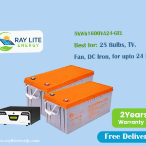 Su-Kam 5kWh1600VA24-GEL Power Backup System; Run up to 25 Bulbs, TV, Fan, DC Iron, Fridge, Charging for up to 24 Hours
