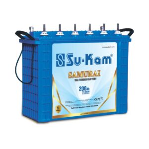 Su-Kam 200AH 12V 2.4kWh Tall Tubular Battery –  Solar Battery, 1500 Charge Cycles