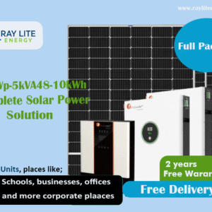 Ray lite Energy 3.3kWp-5kVA48-10kWh-Lithium Hybrid Solar System & Power Backup Solution; Complete Solar System for home or business