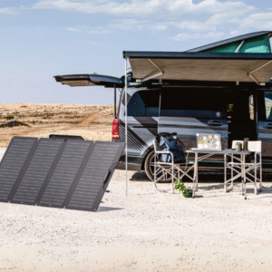 EcoFlow 160-Watt Portable Solar Panel; Foldable Design, IP68 Waterproof Rating, Adjustable Kickstand Case, Voc 21.4V, Vmp 18.2V, Imp 8.8A